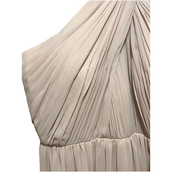 Jenny Yoo Collection Chiffon Bridesmaids Gown Dress Sleeveless Champagne Size 12 - Picture 5 of 10